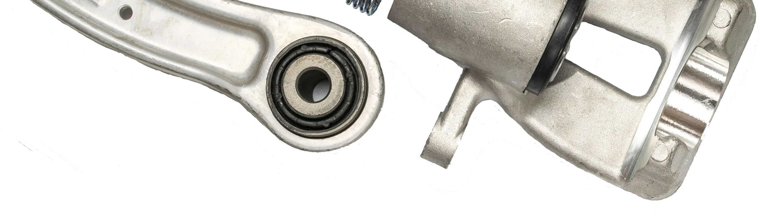 Satz neuer Autoteile aus Metall